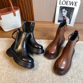 Ankle Boots Genuine Leather - Christine