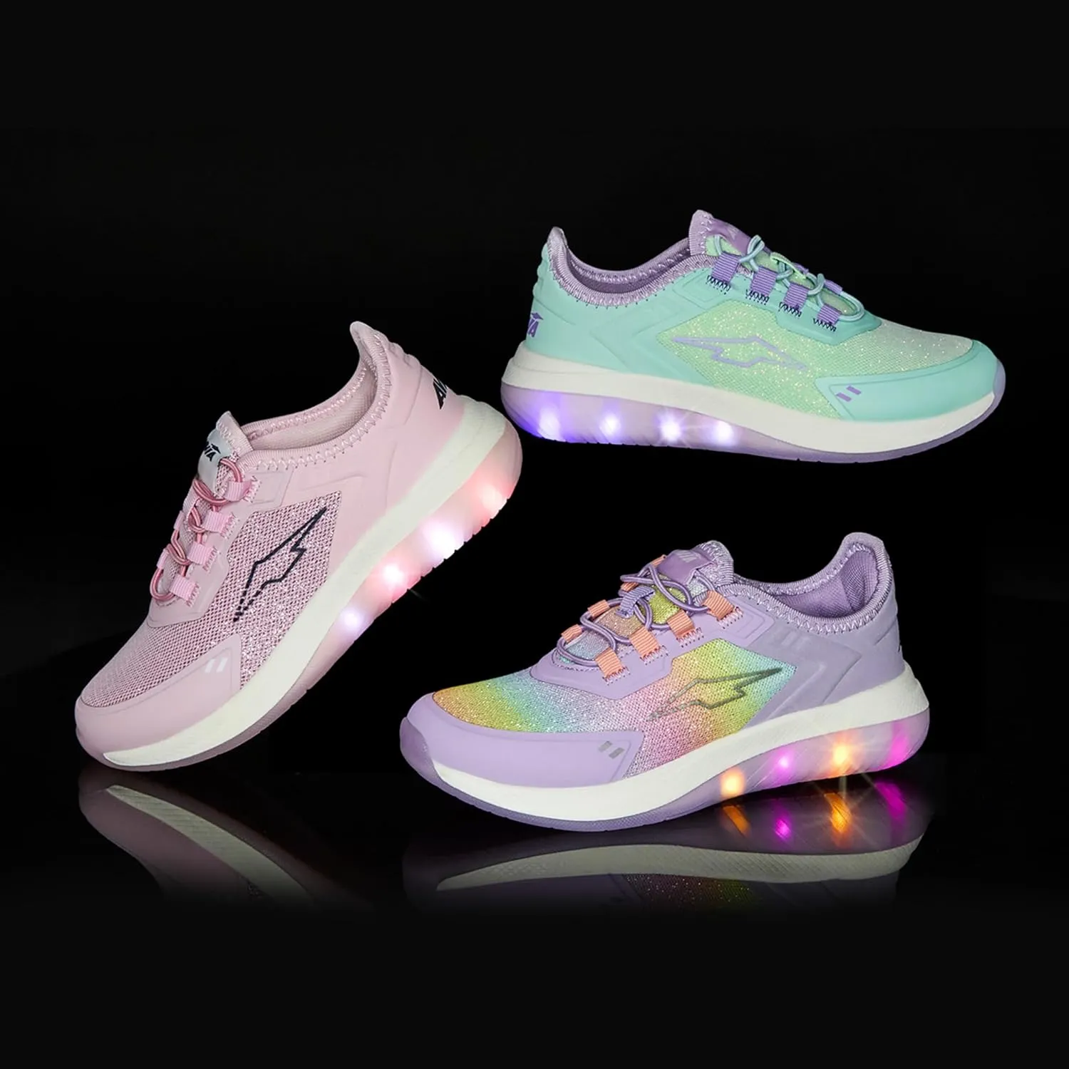 Avia Spark Slip On LED Light Up Boys and Girls Sneakers - Lightweight Tennis, Athletic, Kids and Toddler Light Up Shoes for Girls and Boys - Little Kid Shoes Size 11-3