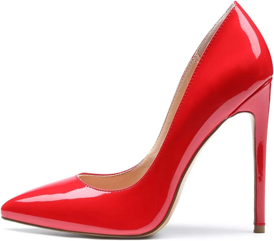Castamere Women's High Heels Slip-On Pumps Pointy-Toe Elegant Stilettos Wedding Party Sexy Heel Shoes 12CM Heels Pump