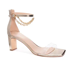 Chinese Laundry Yara Ankle Strap Sandal Heels - Gold