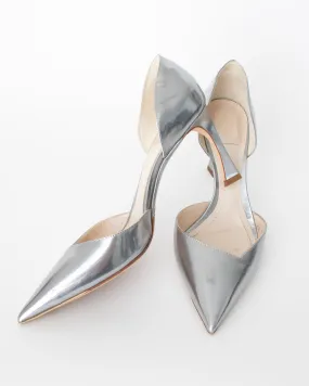 Christian Dior Chrome Pointy Heels 38