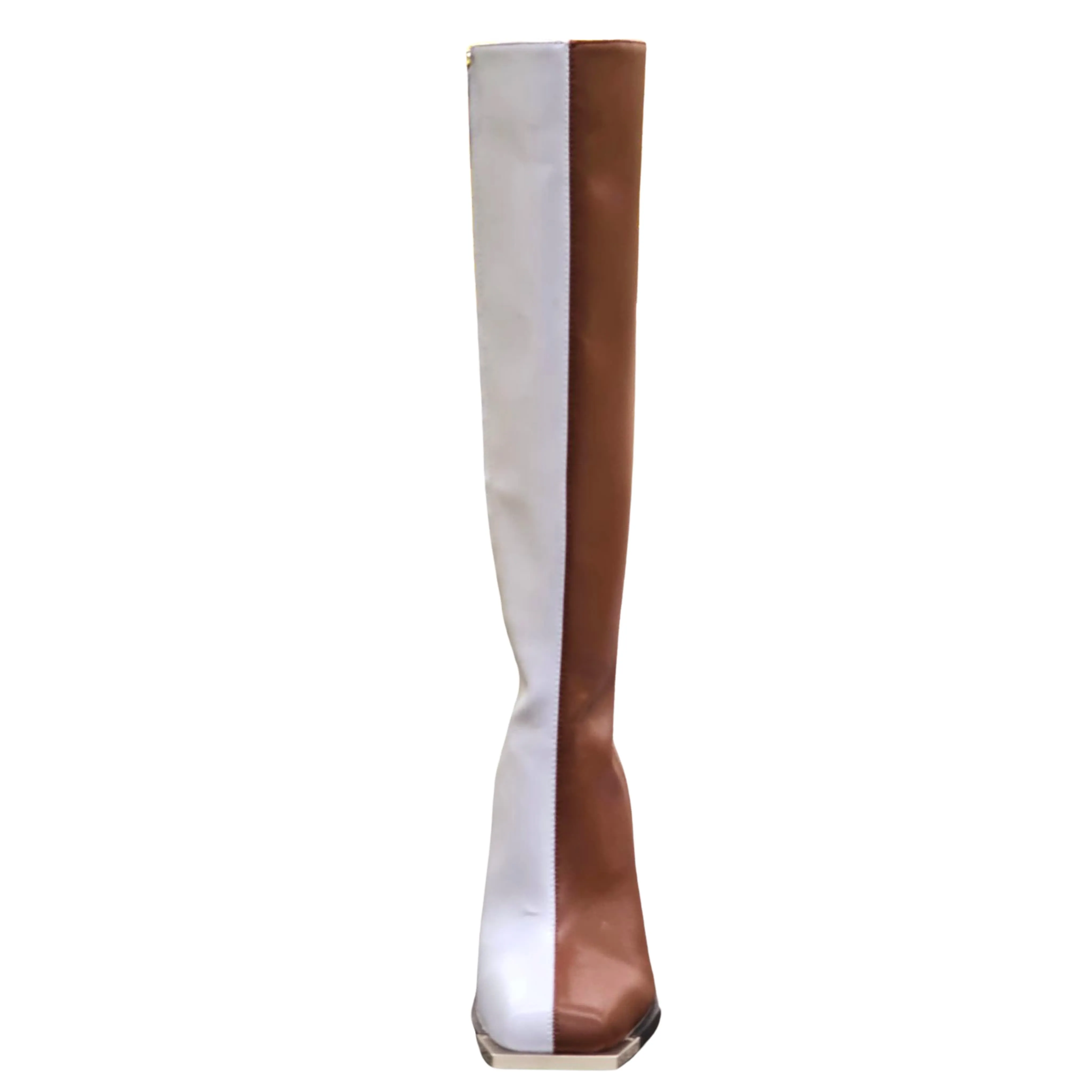 Circus by Sam Edelman Nate Dark Brown/Light Blue Square Toe Knee High Tall Boots