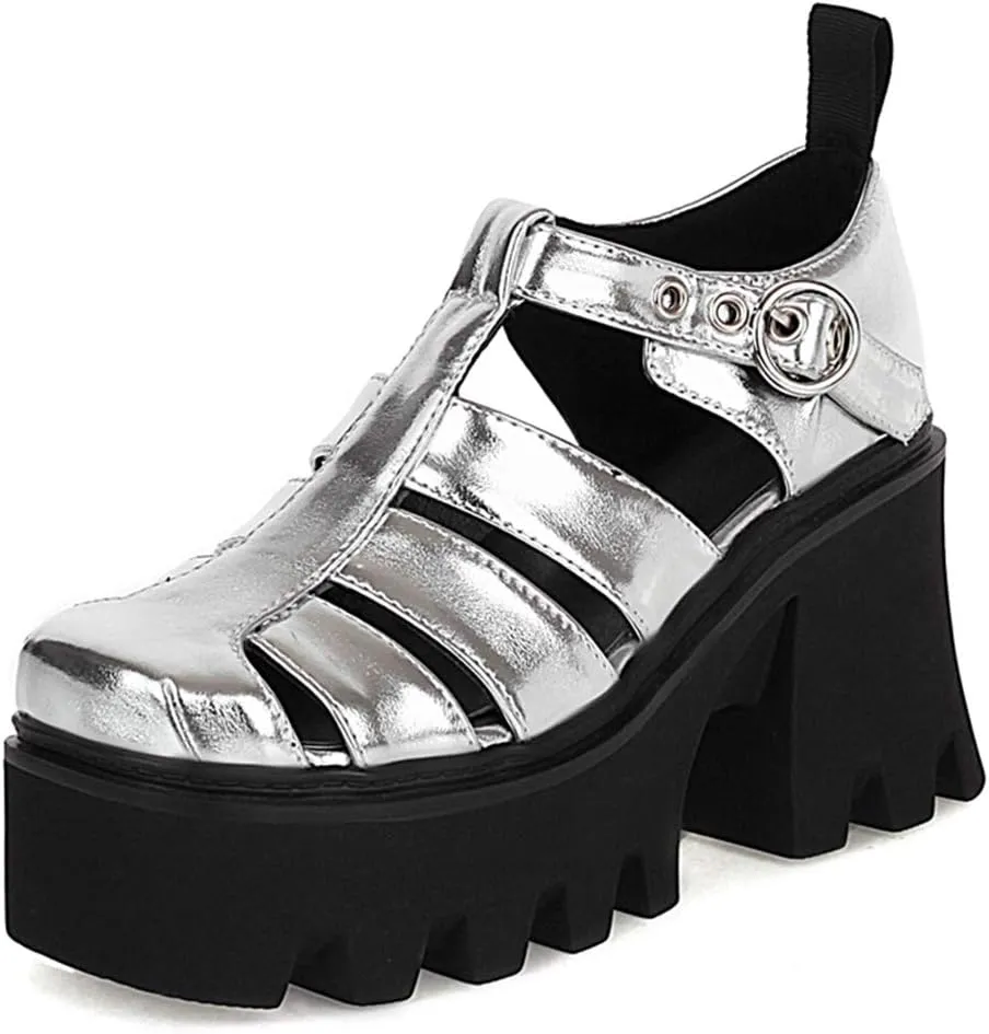 Ciuyurra Stylish Women Gothic Shoes Platform