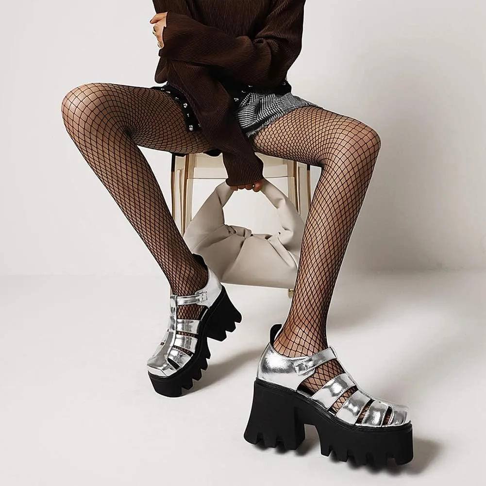 Ciuyurra Stylish Women Gothic Shoes Platform