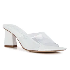 Clear Straps Block Heeled Sandals