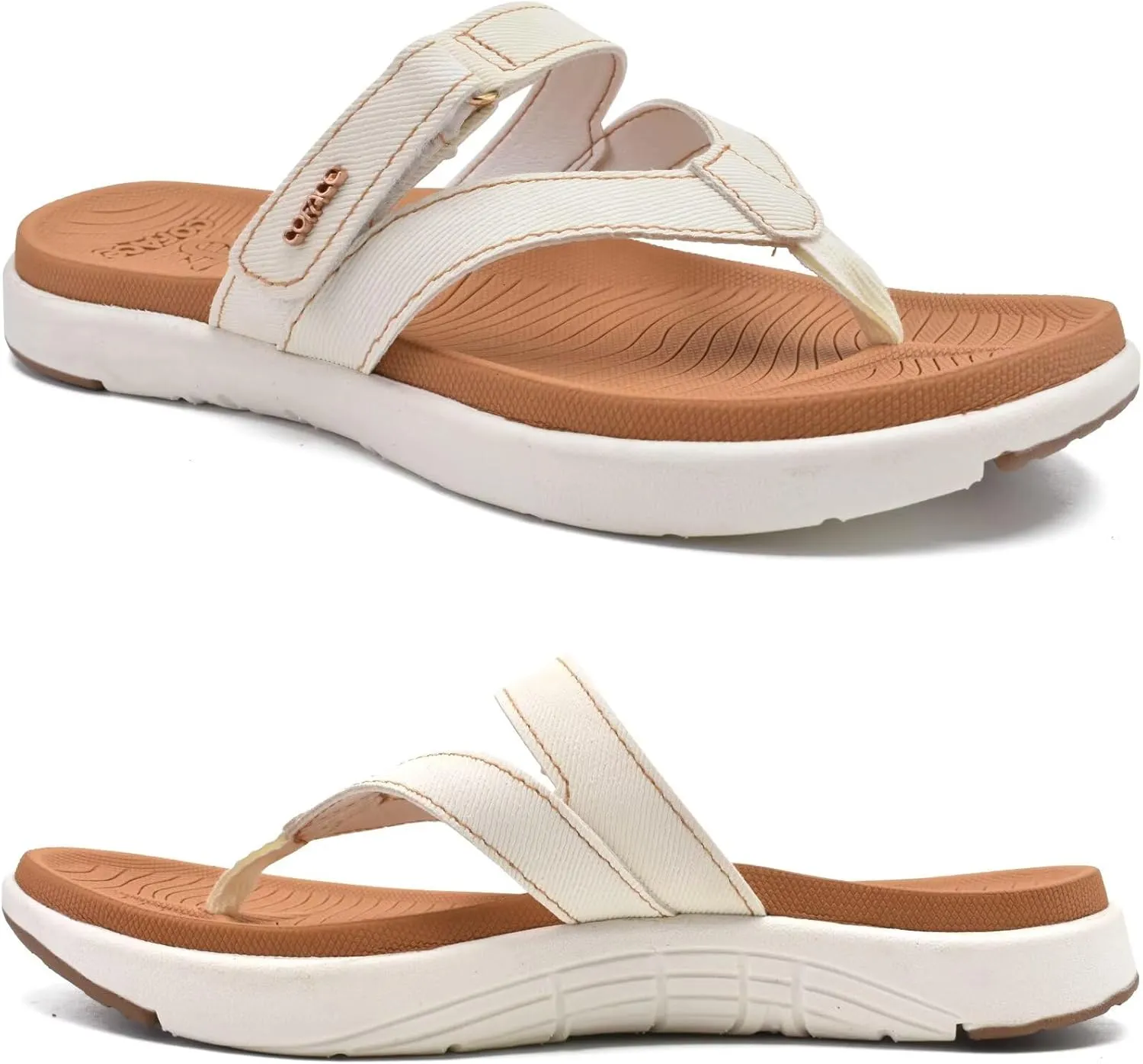 COFACE Womens Fashion Orthotic Flip Flops Ladies Slip On Lightweight Athletic Yoga Mat Cushion Thong Sandals With Comfortable Plantar Fasciitis Arch Support