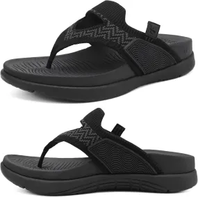 COFACE Womens Fashion Orthotic Flip Flops Recovery Walking Lightweight Athletic Thick Yoga Mat Cushion Thong Sandals With Comfortable Plantar Fasciitis Arch Support