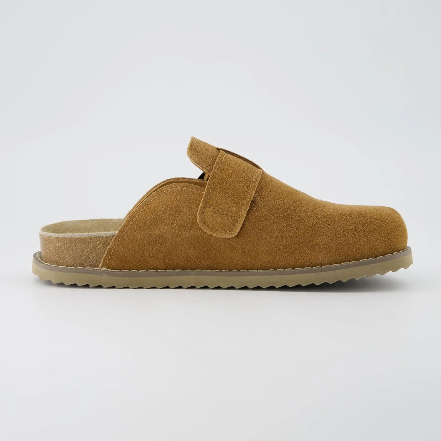 CUSHIONAIRE Women's Blain Genuine Suede Slip-On Clogs with Memory Foam & Chic Buckle Mule - Comfortable, Non-Slip, Wide Widths Available