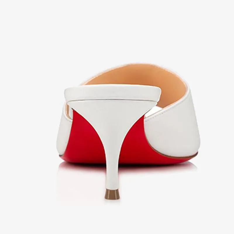 Elegant White Calf Leather Pumps