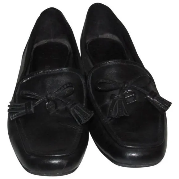 Etienne Aigner Vintage JASON Black Leather Loafers
