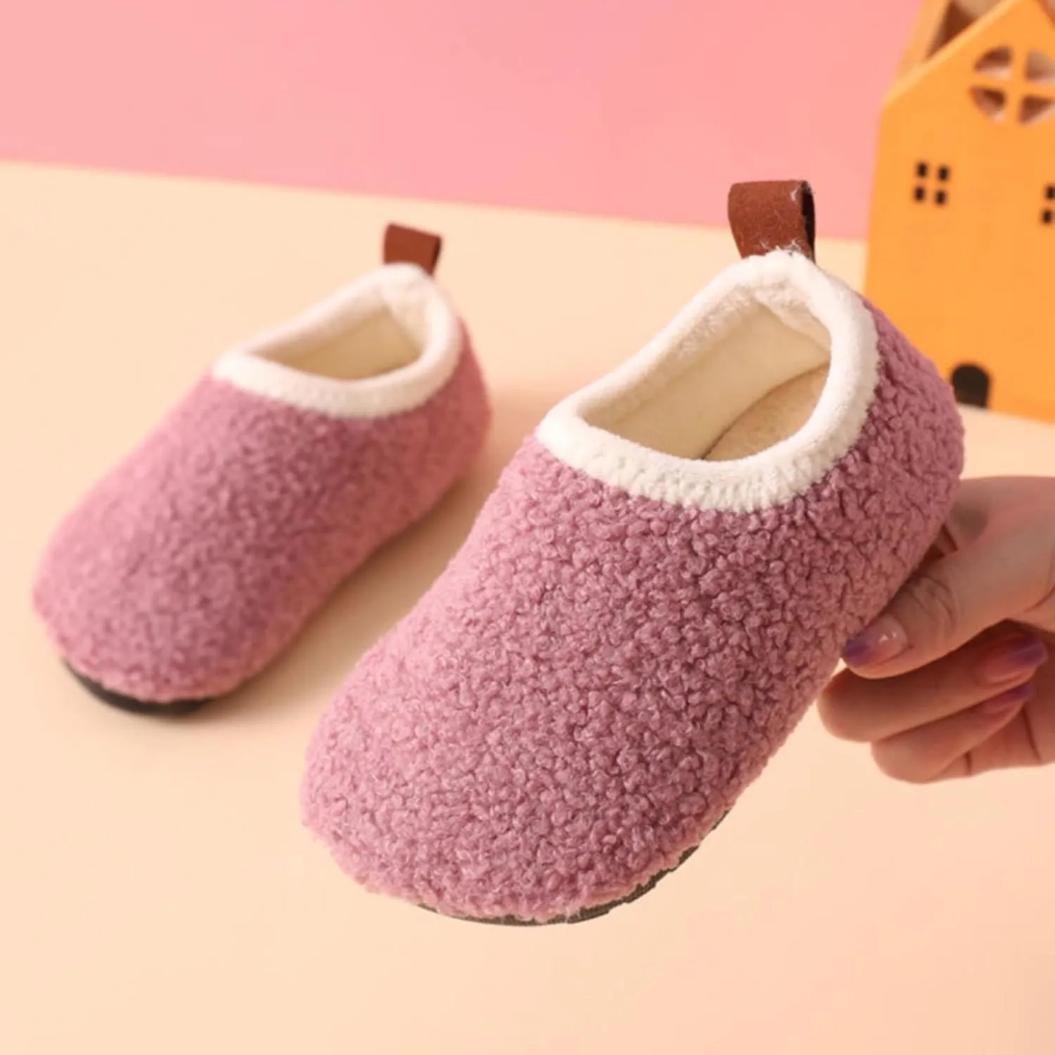Feather Shoes for Kids Baby Girls Boys Winter Warm Cozy Sneaker Toddler Fuzzy Soft Outdoor Sport Flat Shoes