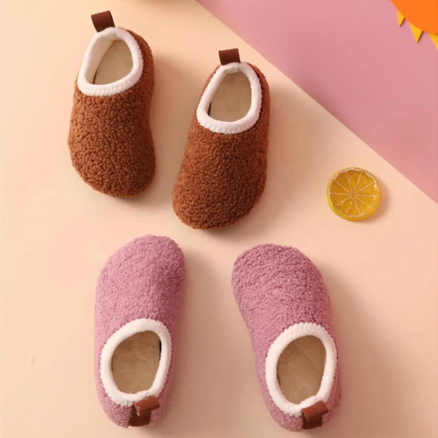 Feather Shoes for Kids Baby Girls Boys Winter Warm Cozy Sneaker Toddler Fuzzy Soft Outdoor Sport Flat Shoes