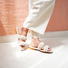 Flapped Cream Flats