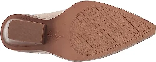 Jessica Simpson Leeshi Chalk Pull On Almond Toe Stacked High Heel Ankle Boots