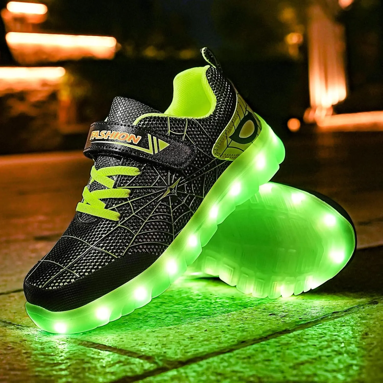 Kids Light Up Sneakers for Boys and Girls, Breathable LED Running Shoes for Toddlers, Comfortable & Non-Slip, Perfect for Play and Sports