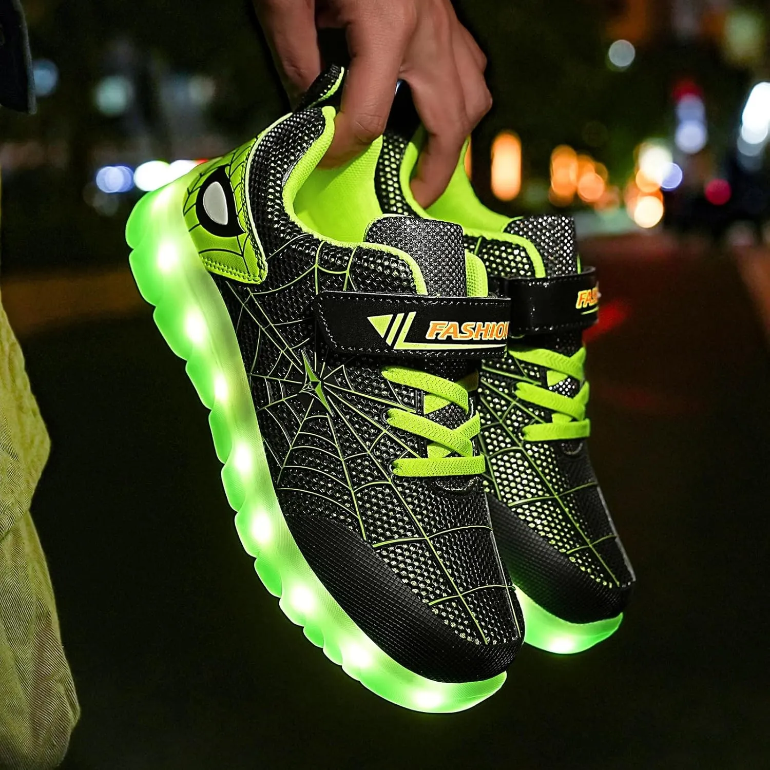 Kids Light Up Sneakers for Boys and Girls, Breathable LED Running Shoes for Toddlers, Comfortable & Non-Slip, Perfect for Play and Sports