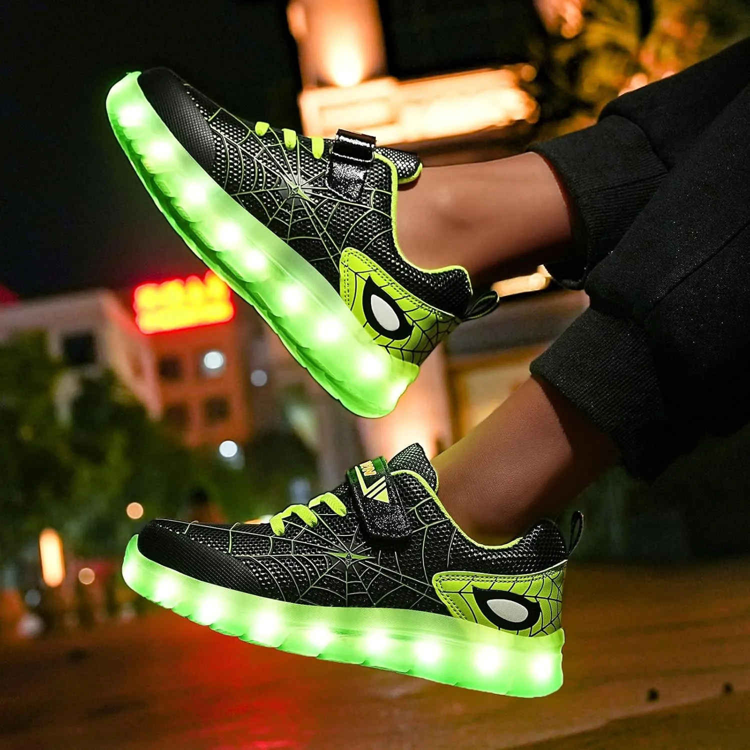 Kids Light Up Sneakers for Boys and Girls, Breathable LED Running Shoes for Toddlers, Comfortable & Non-Slip, Perfect for Play and Sports