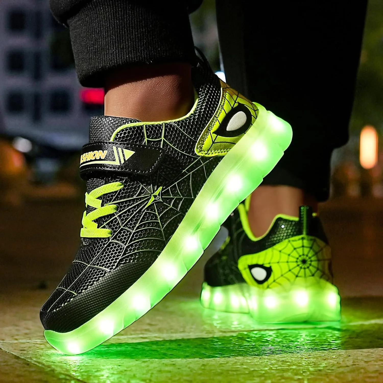 Kids Light Up Sneakers for Boys and Girls, Breathable LED Running Shoes for Toddlers, Comfortable & Non-Slip, Perfect for Play and Sports
