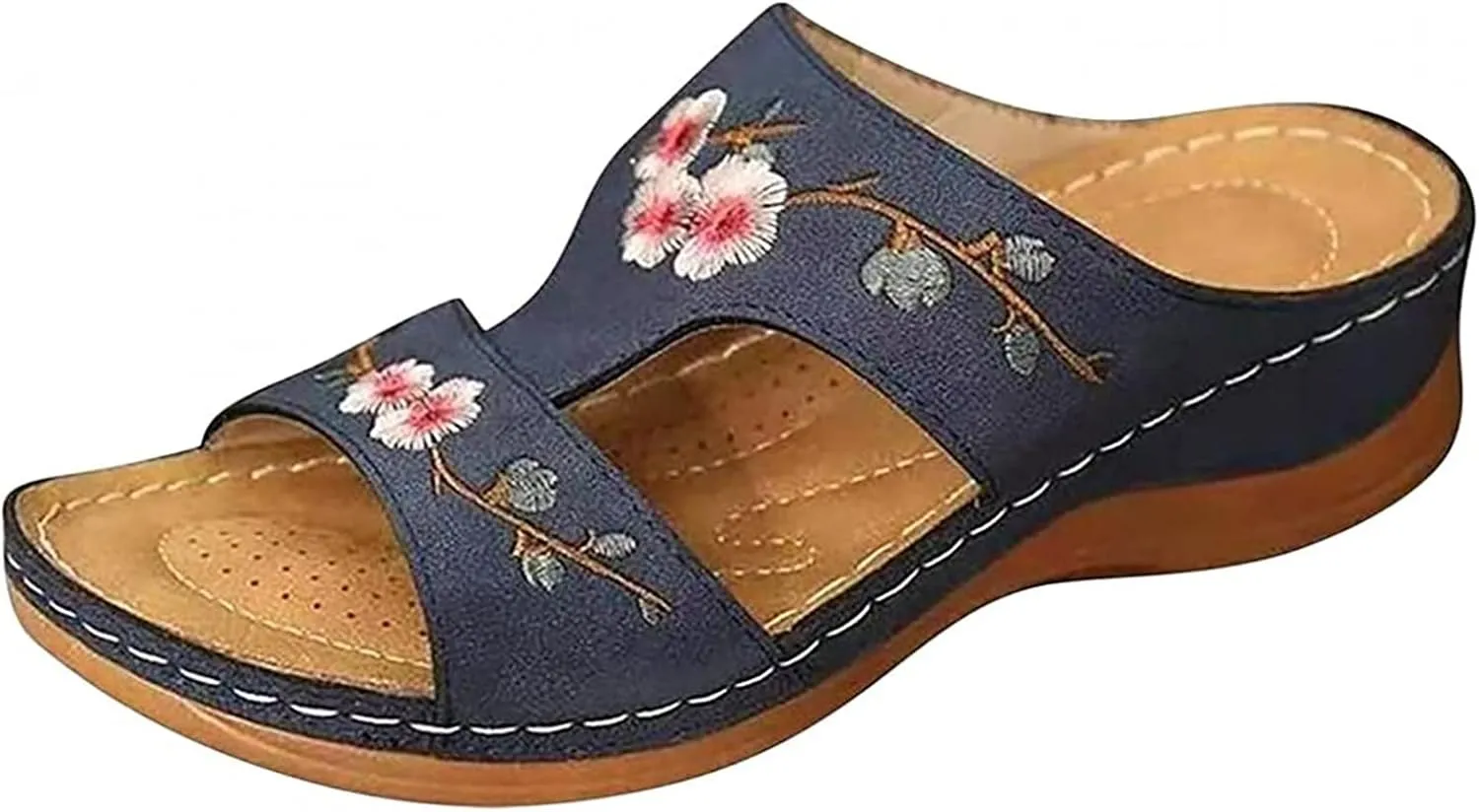 Lausiuoe Orthopedic Sandals For Women Elegant Comfortable Plantar Fasciitis Arch Support Open Toe Orthotic Slides Flip Flops