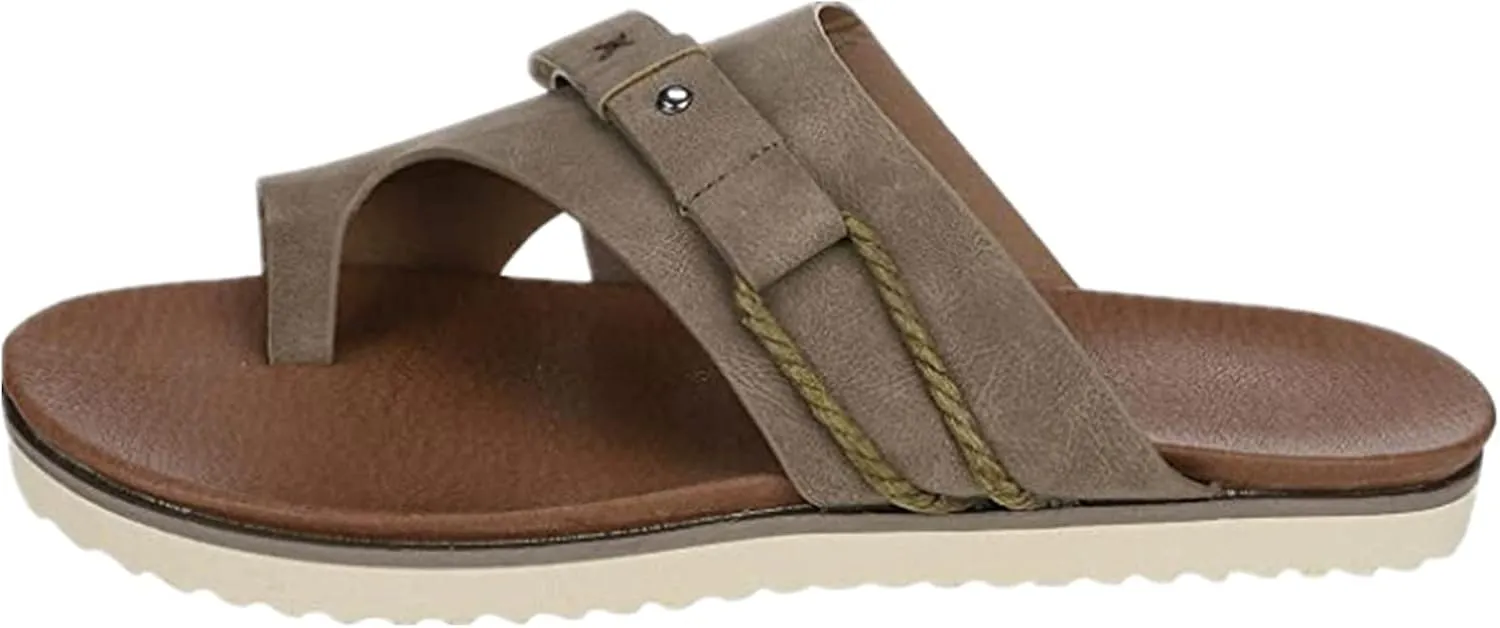 Lausiuoe Orthopedic Sandals for Women,Women Casual Dressy Summer Slippers Orthotic Flat Flip Flops With Arch Support