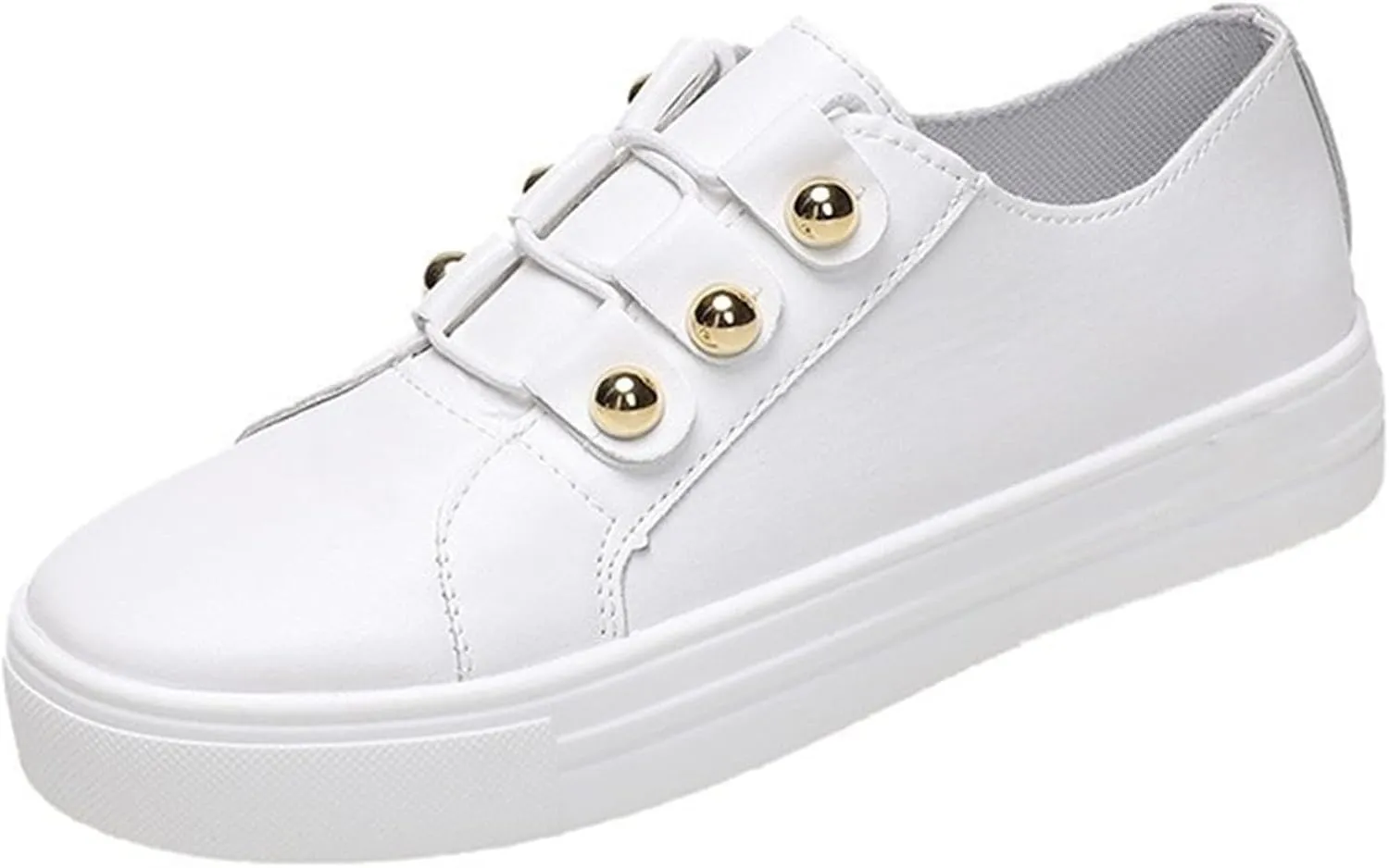 Lausiuoe Sneakers For Women Walking Shoes Comfortable Canvas Sneakers Low Top Fashion Casual Soft Non-Slip Flat Loafers