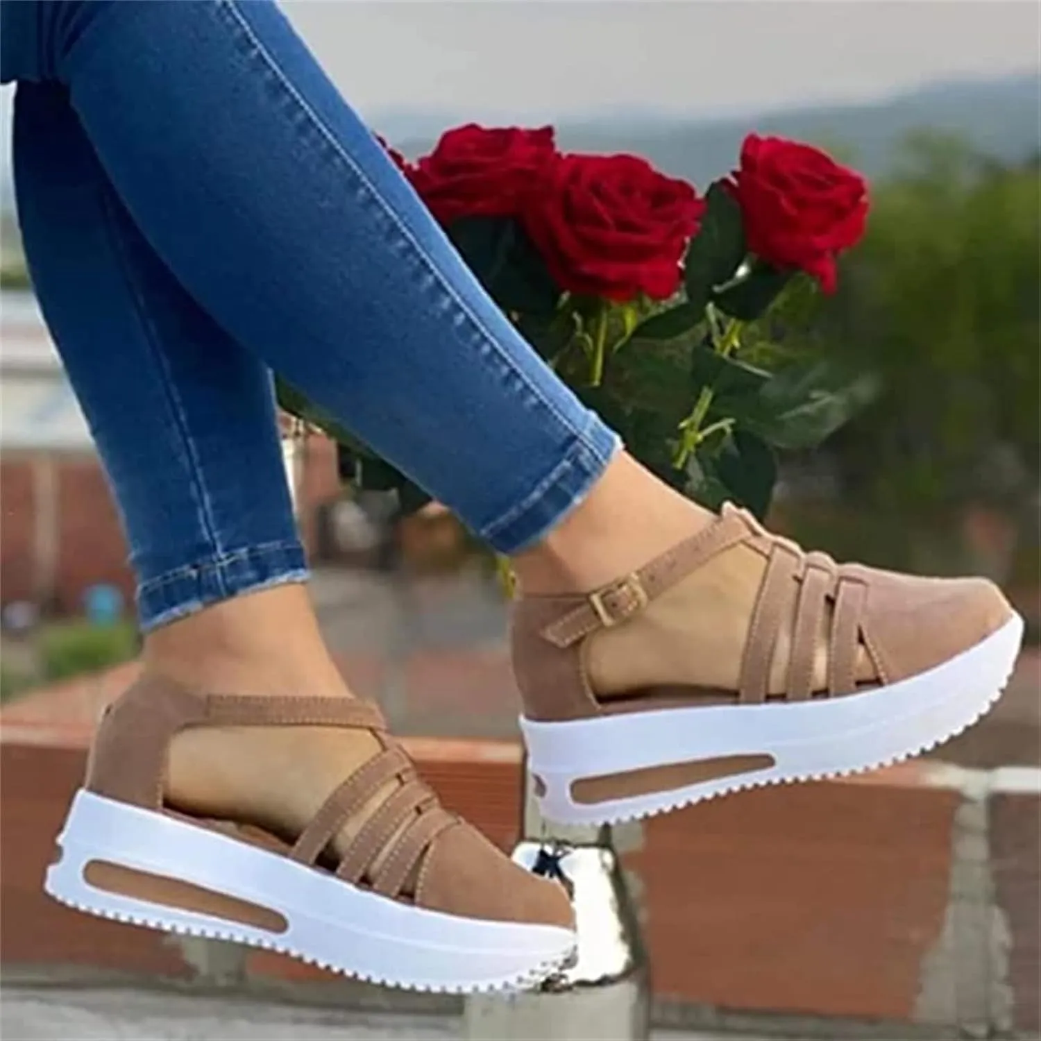 Lausiuoe Sneakers For Women Walking Shoes Comfortable Canvas Sneakers Low Top Fashion Casual Soft Non-Slip Flat Loafers