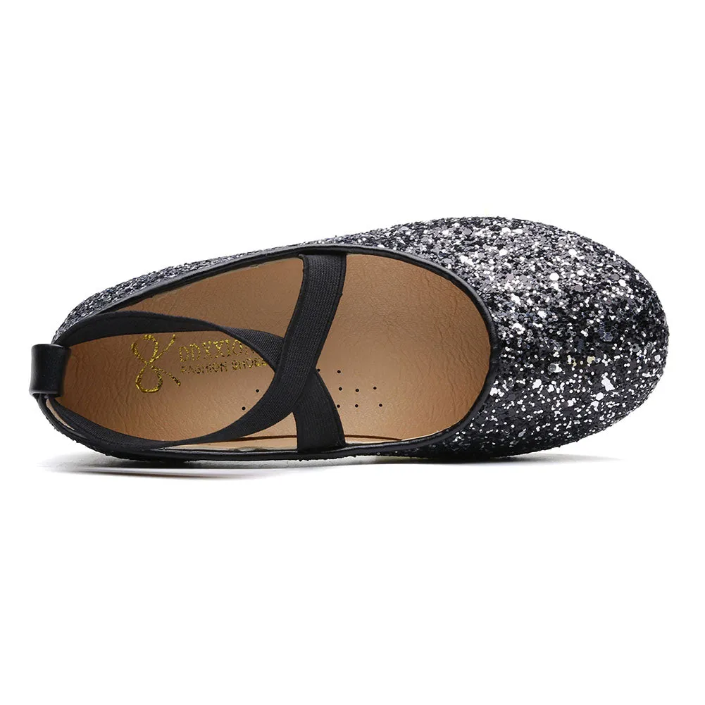 Little Girls Slip on Ballerina Flats Shinning Princess Party Wedding Dress Shoes