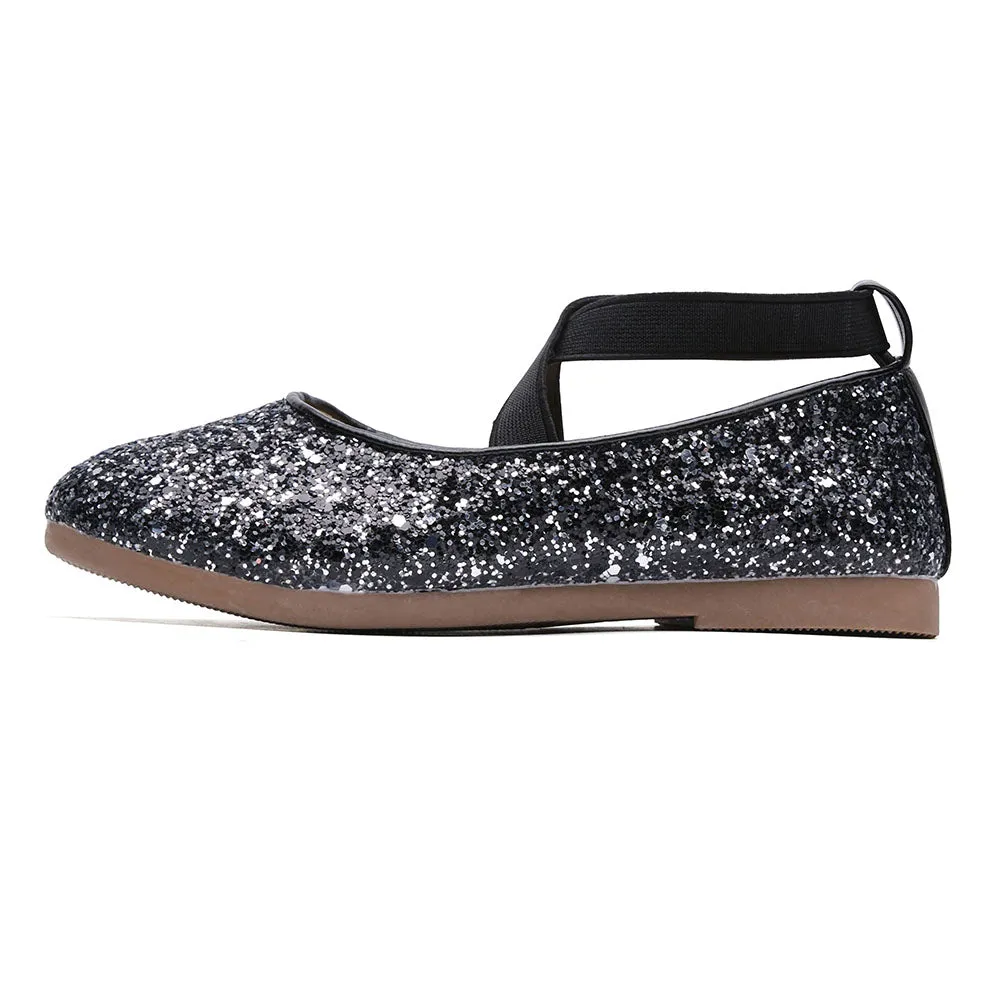 Little Girls Slip on Ballerina Flats Shinning Princess Party Wedding Dress Shoes
