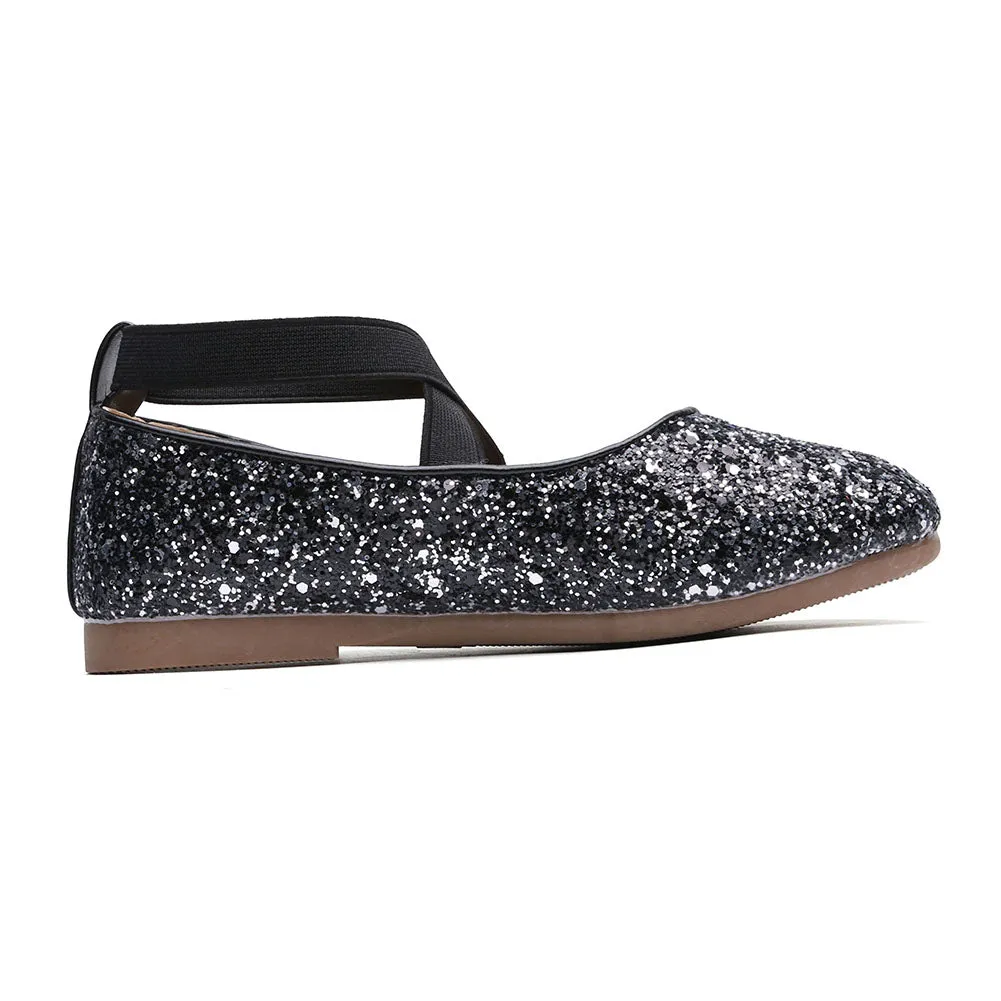 Little Girls Slip on Ballerina Flats Shinning Princess Party Wedding Dress Shoes