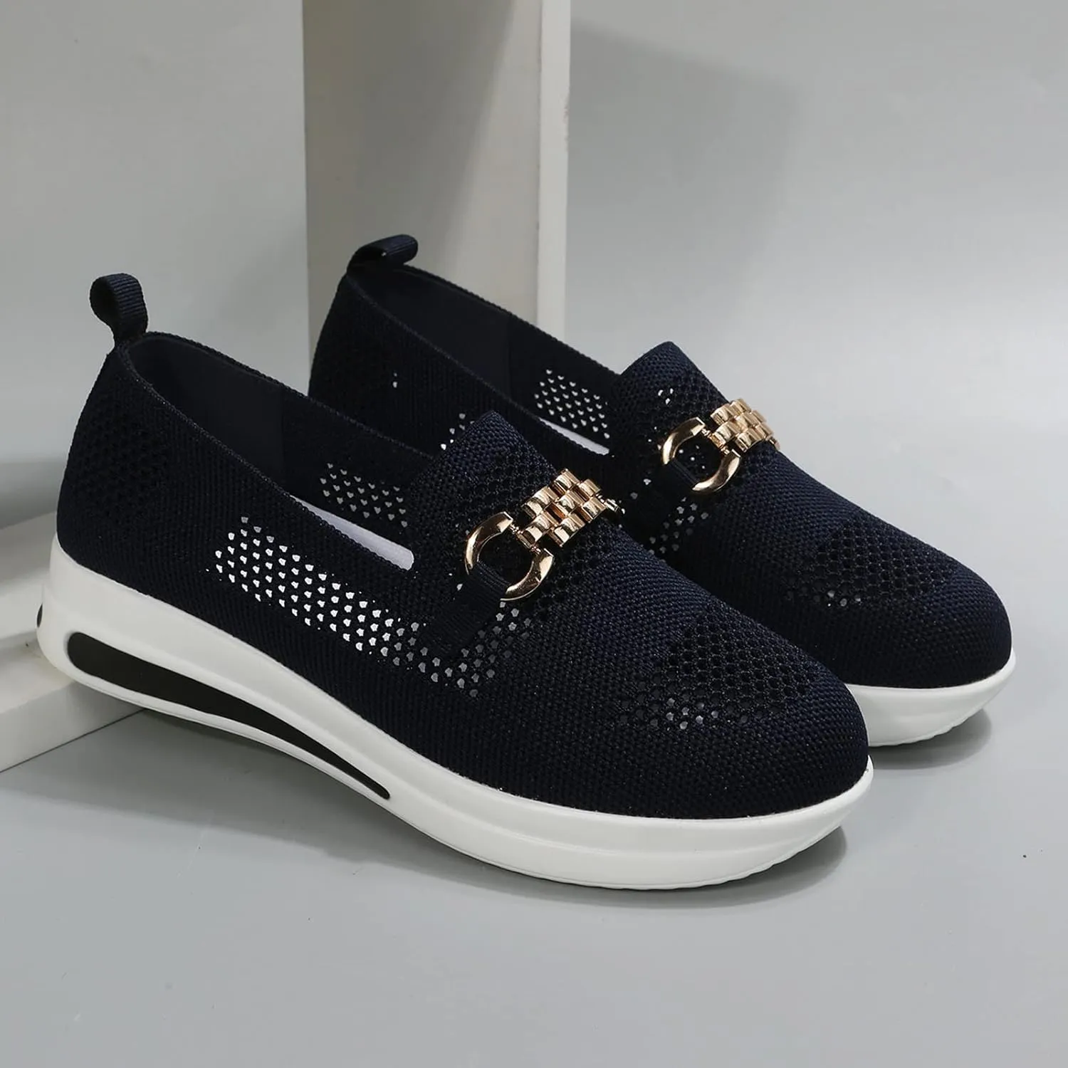 Loafers for Women Trendy Orthopedic Shoes Wide Sneakers Breathable Mesh Walking Shoes Lightweight Running Sneakers