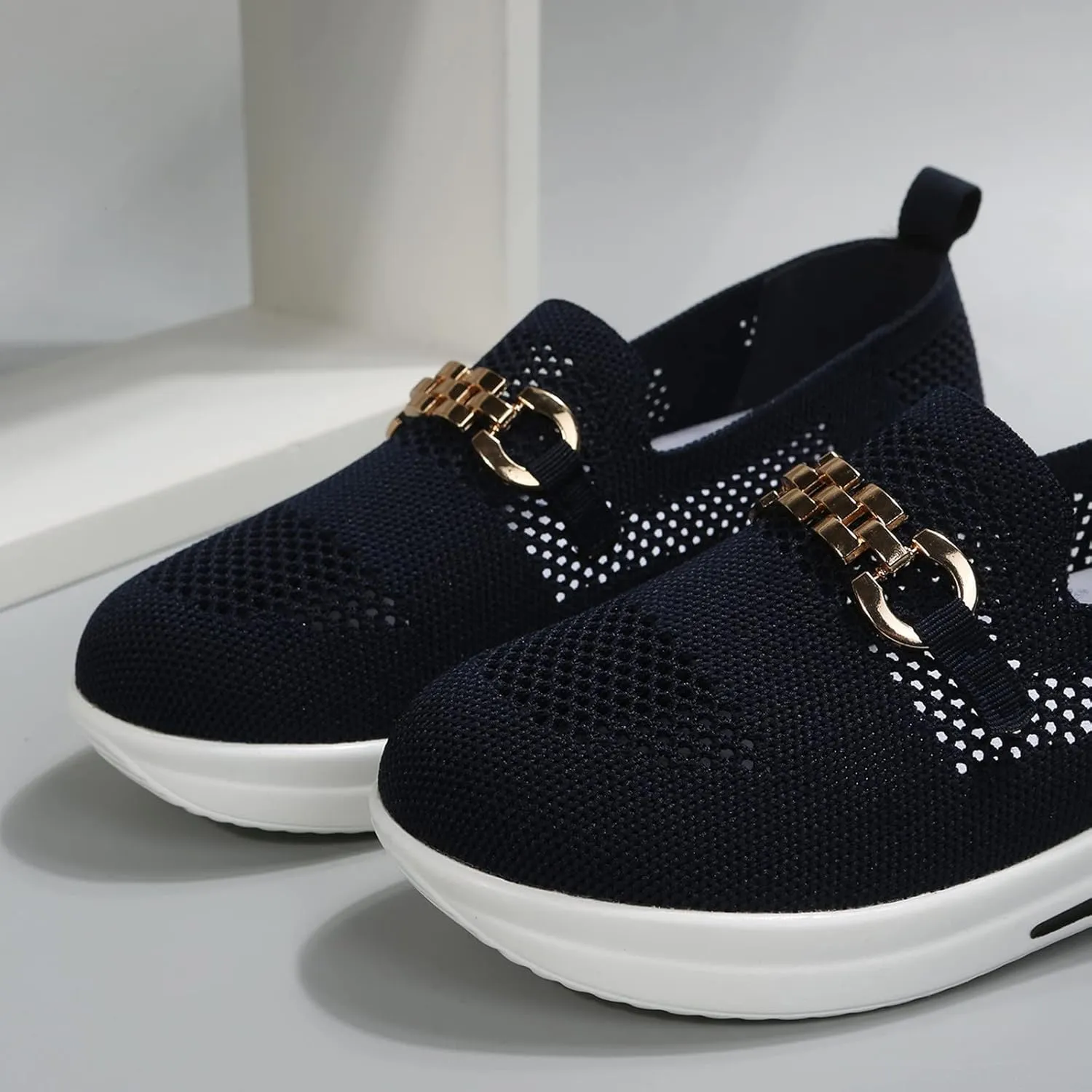 Loafers for Women Trendy Orthopedic Shoes Wide Sneakers Breathable Mesh Walking Shoes Lightweight Running Sneakers