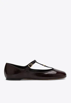Marcie Patent Leather Mary-Jane Ballet Flats