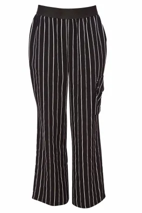 Naya NAS25174 Black Striped Pull-On Trousers