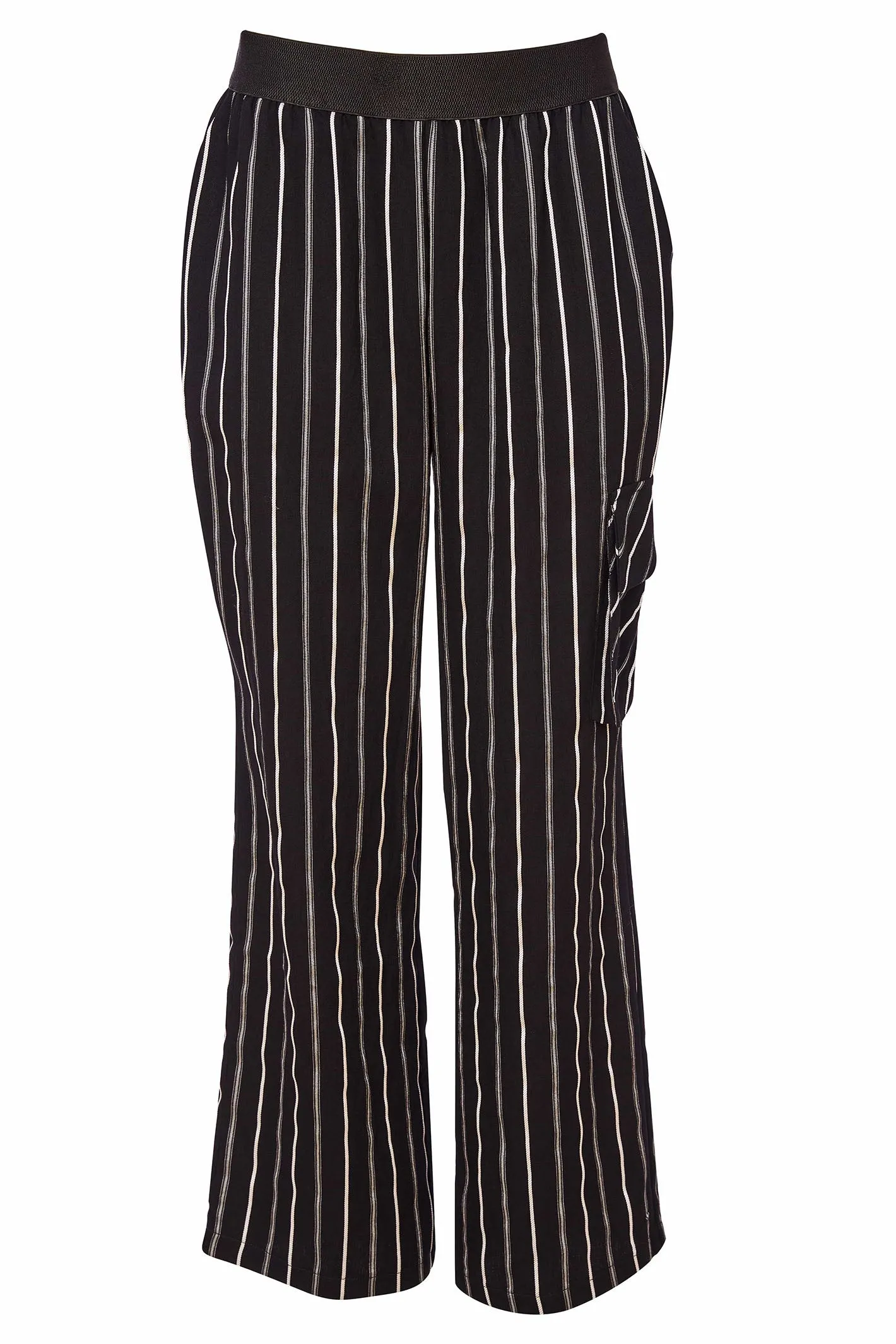 Naya NAS25174 Black Striped Pull-On Trousers