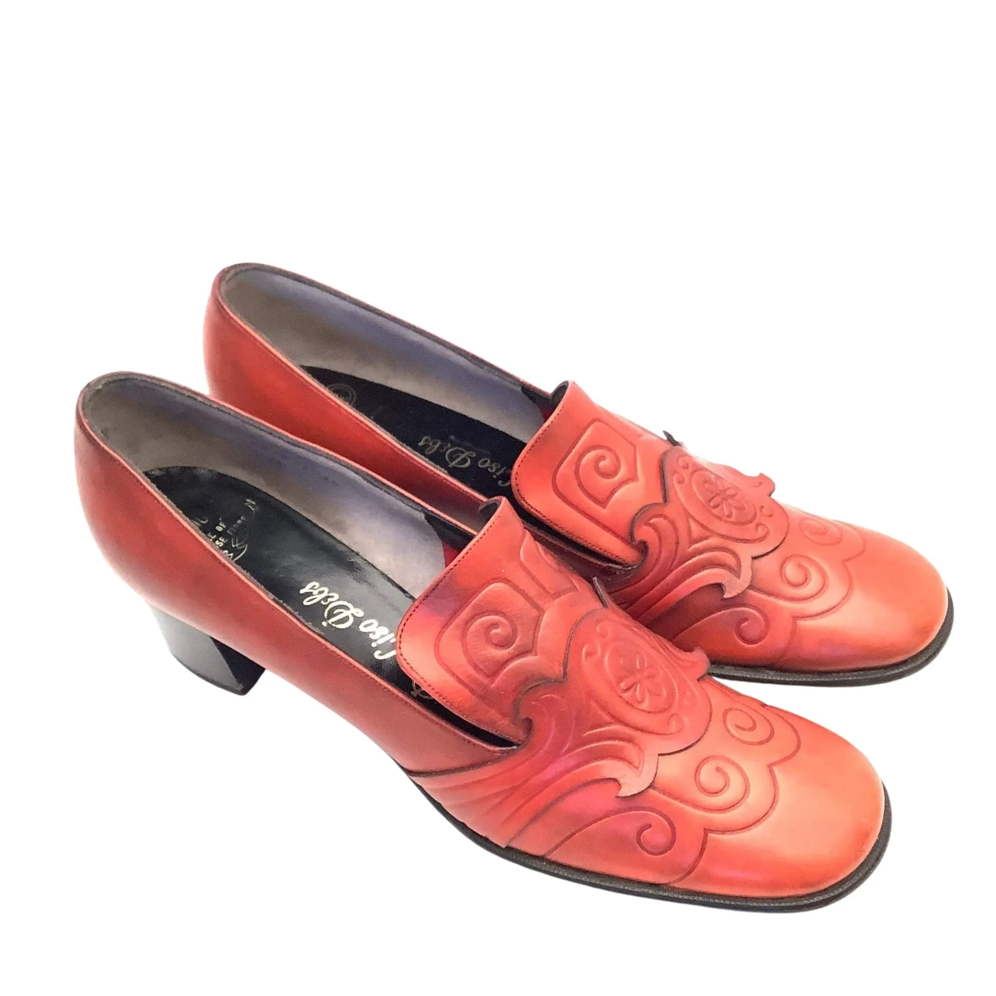 Orange Deliso Loafers