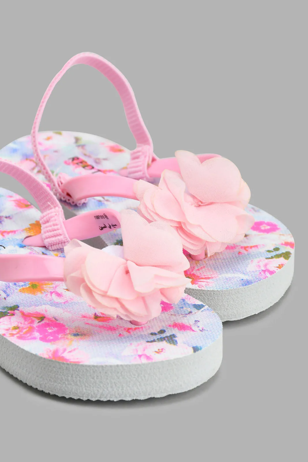 Pink And Teal Floral Flip Flop