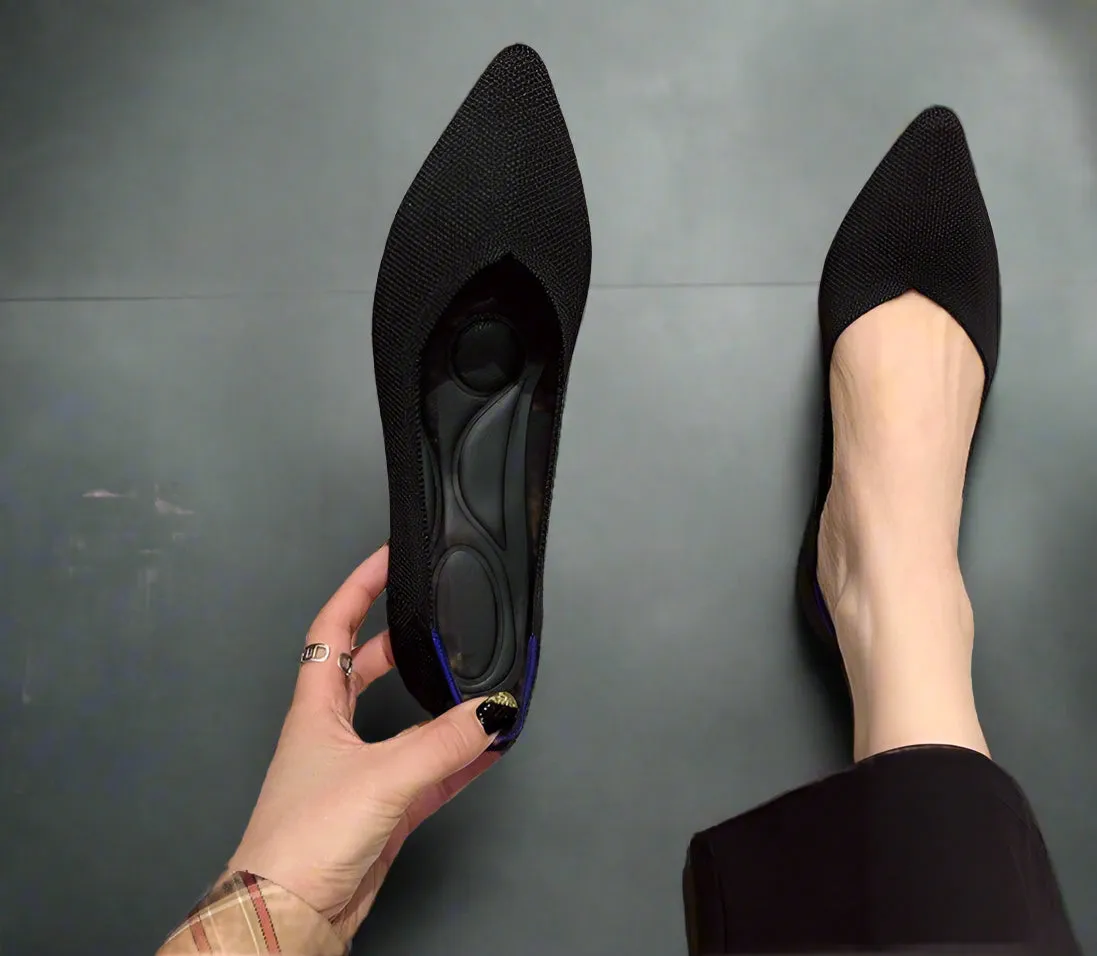 Pointed Wide Toe Box Ballet Flats for Bunions