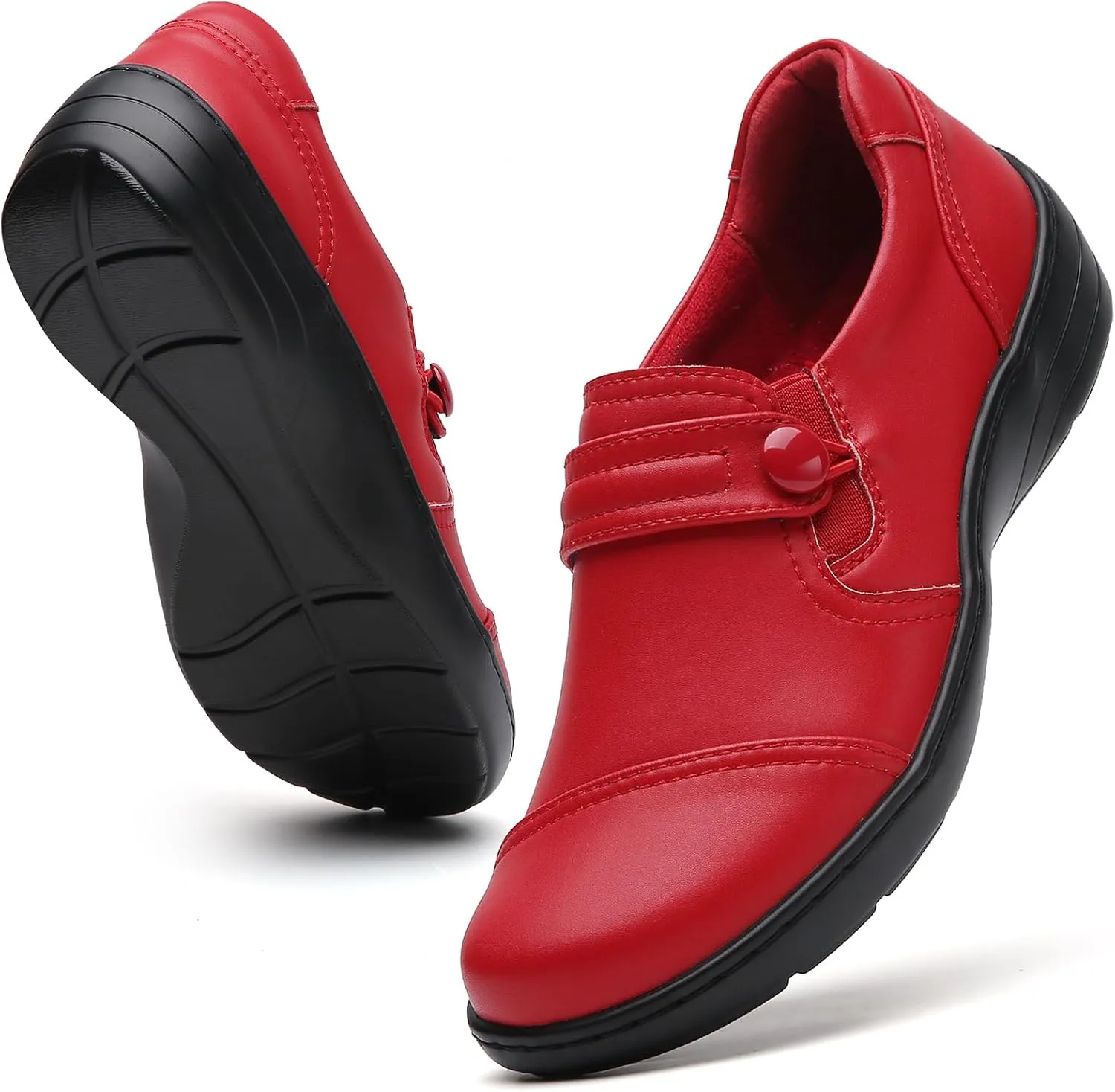 QAE Loafers for Women Orthopedic Loafers for Women Comfortable Women's Flat Slip-Ons Shoes for Dress Work Business Casual