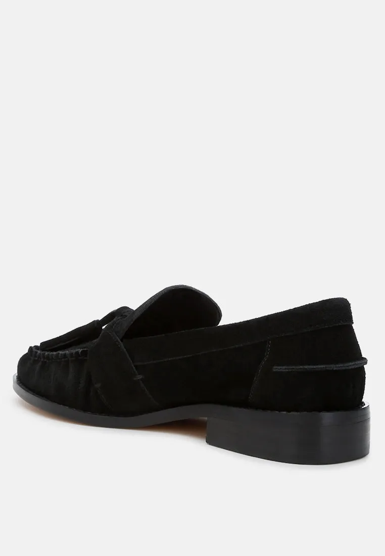 Rhone Tassels Detail Genuine Suede Loafers