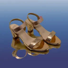 Rose Gold Block Heel Sandals