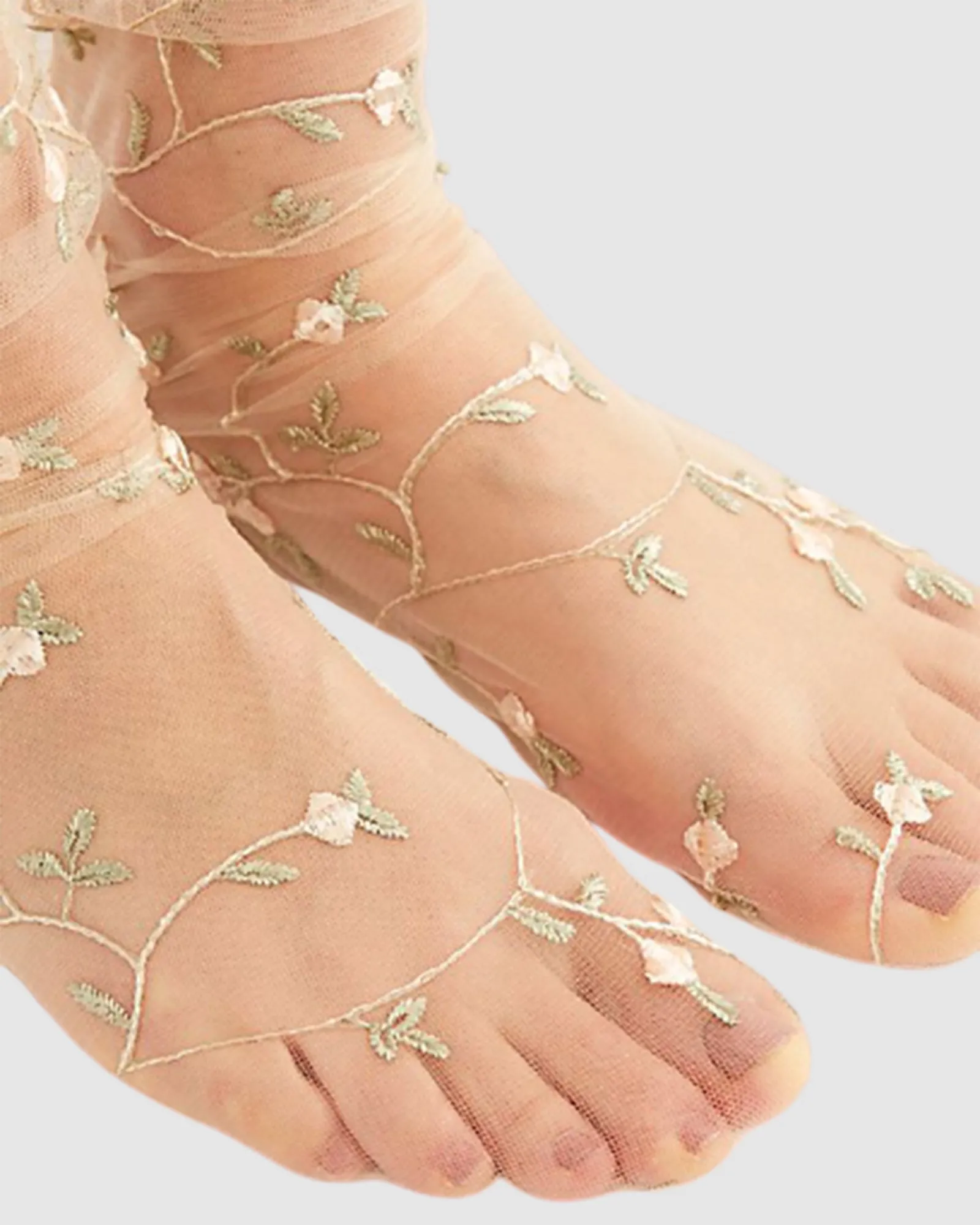 Spring Fling Sheer Sock - Pink