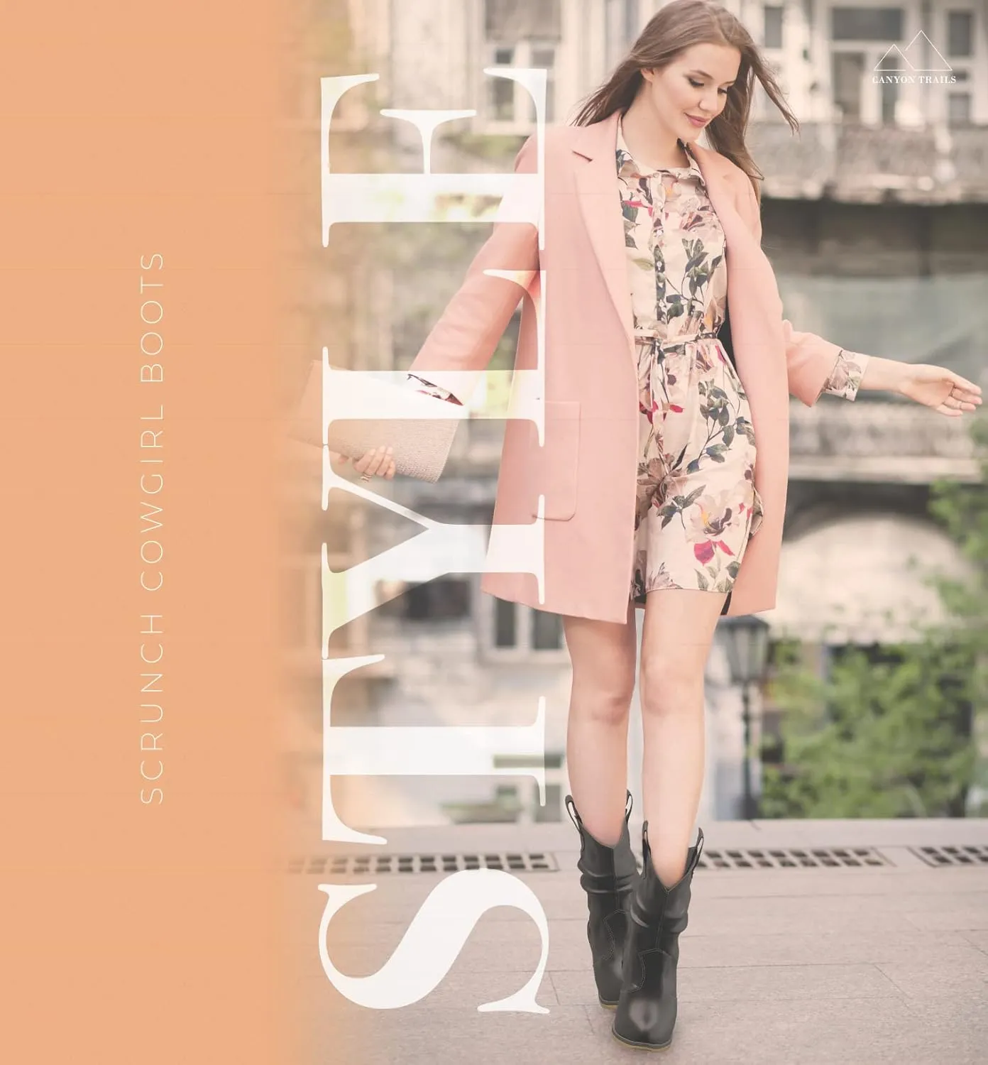 Western Cowboy Boots for Women - Durable Stack Heel and Ankle Style Cowgirl Boots - Comfortable Faux Leather Teen Girls & Women's Ankle Booties