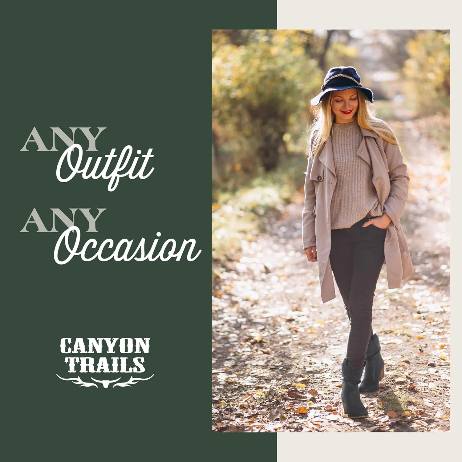 Western Cowboy Boots for Women - Durable Stack Heel and Ankle Style Cowgirl Boots - Comfortable Faux Leather Teen Girls & Women's Ankle Booties