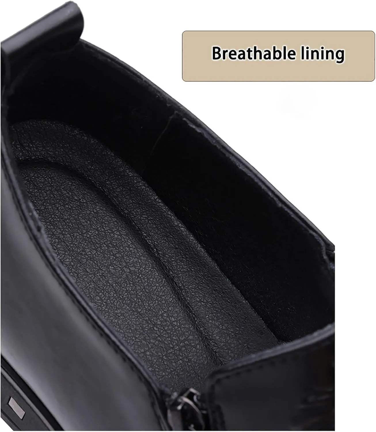 Winter New Men's Trendy Versatile Mid-Calf Warm Leather Booties Business Casual Cotton Shoes - Lightweight Flexible Fit Durable Rubber Sole