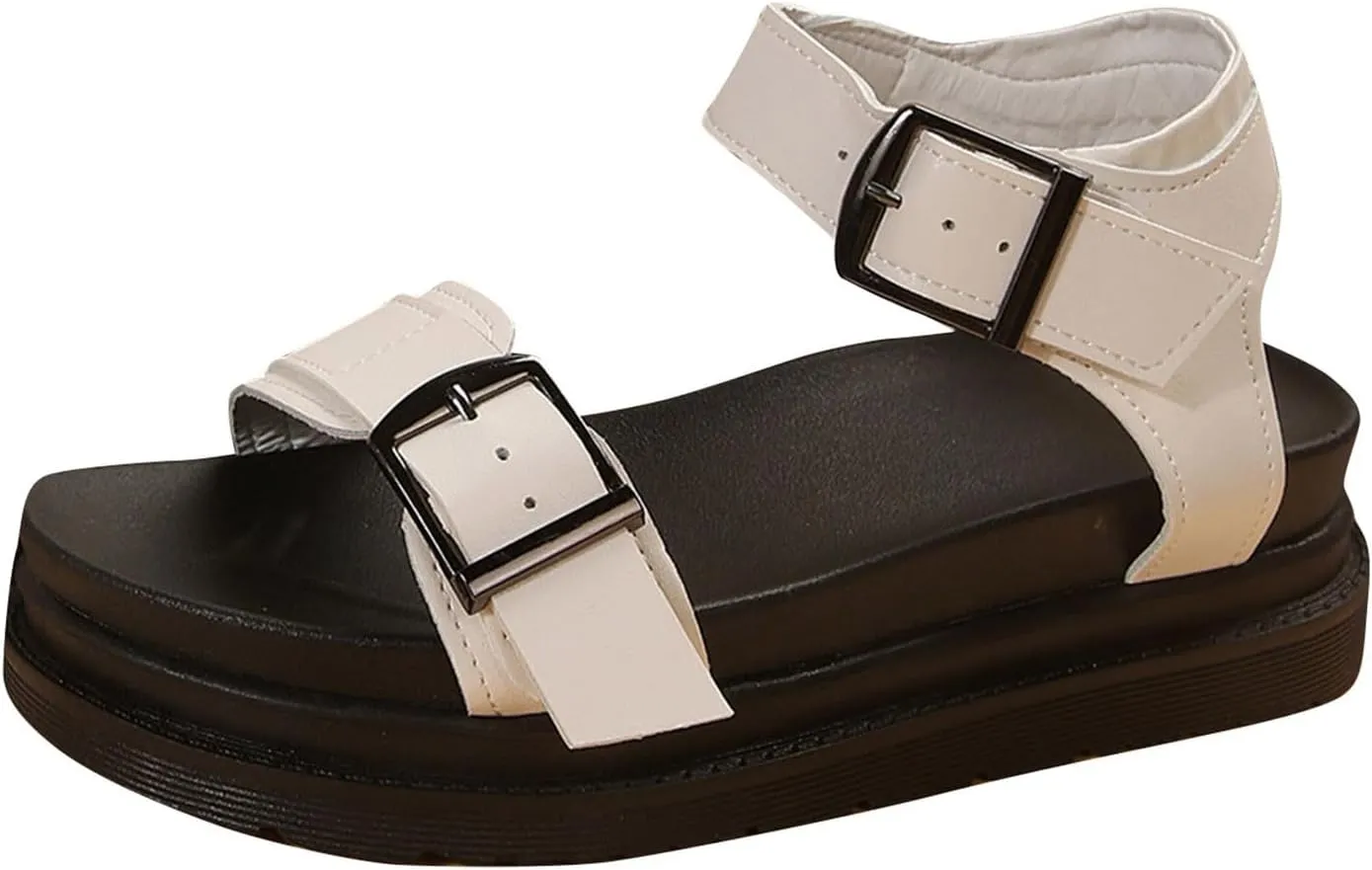 Women Platform Flat Sandals Summer Comfy Arch Support Thick Sole Sandal Vacation Walking Open Toe Shoes 2025 Trendy