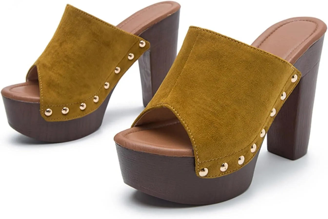 Women's High Heel Sandals Open Toe Casual Summer Beach Slip On Fashion Footwear Heel Sandals for Women Casual