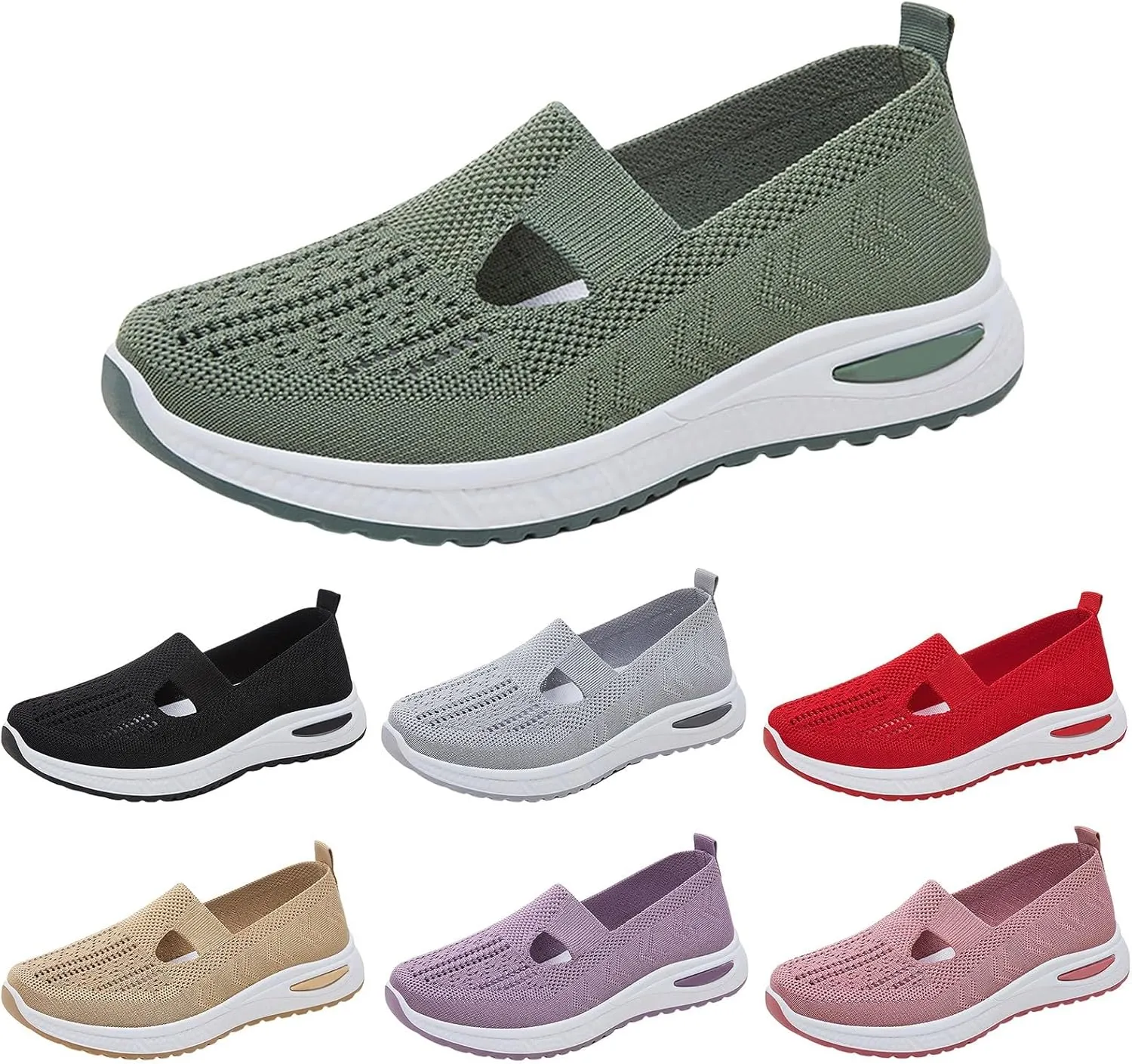 Women's Woven Orthopedic Breathable Soft Shoes Slip On Shoes Women Arch Support Women's Casual Shoes Platform Sneakers Waterproof Tennis Shoe Loafers Shoe